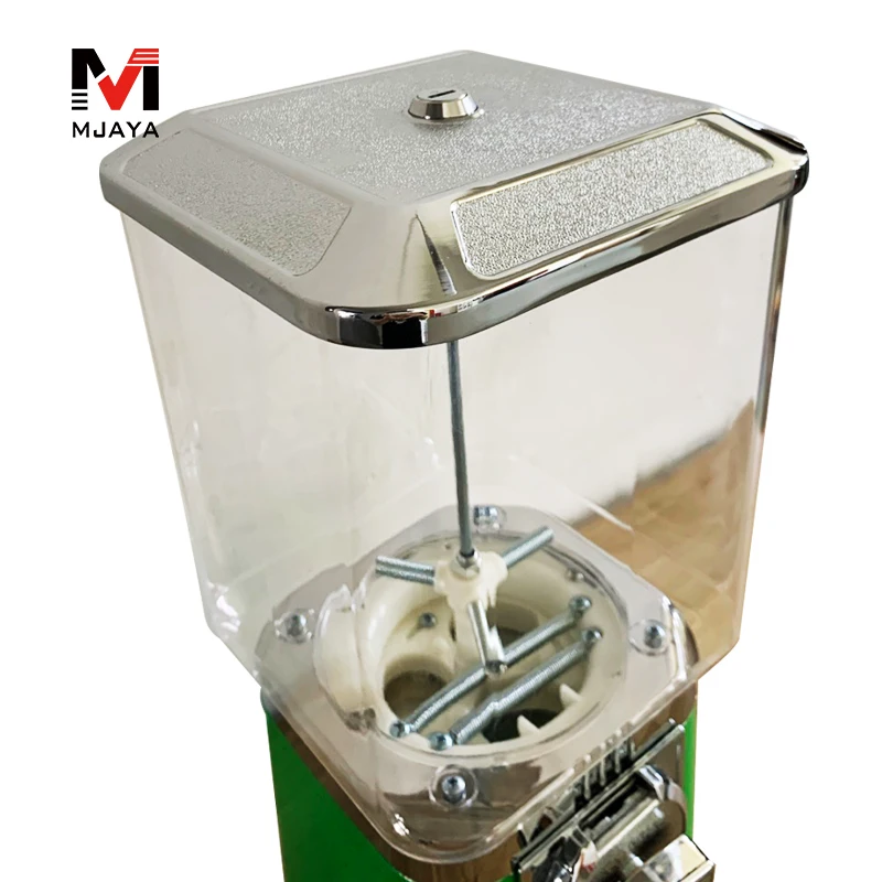 1Pcs High Quality Candy Gum Ball Green Vending Machine Candy Dispenser Capsule Toy Bouncing Ball Vending Machines Coin Vendor