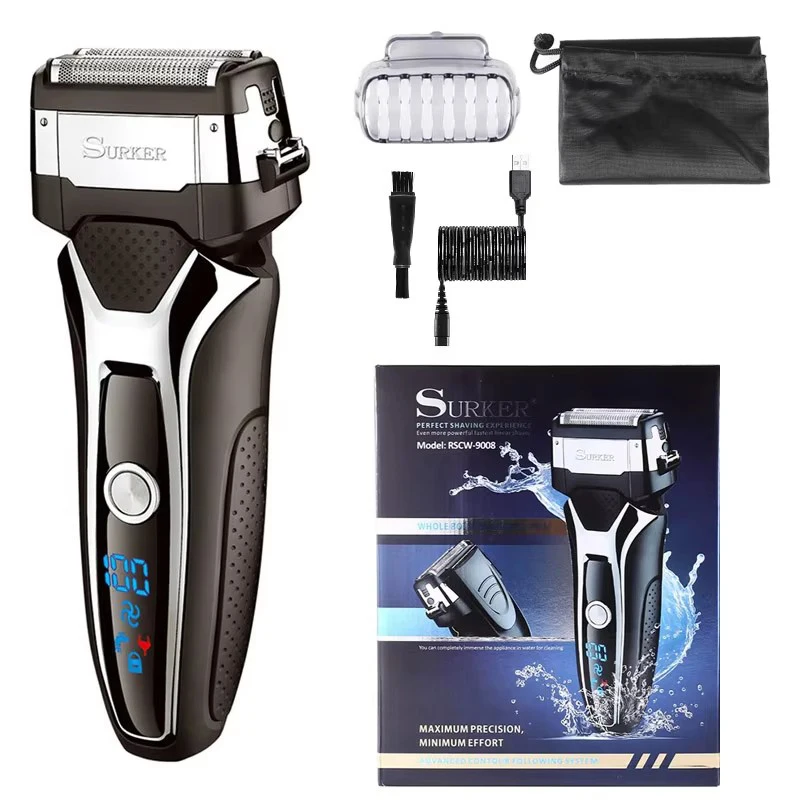 Electric Shaver Rechargeable Foil Male Groom Body Shaver Beard Razor Head Shaving Machine for Men electric shaver