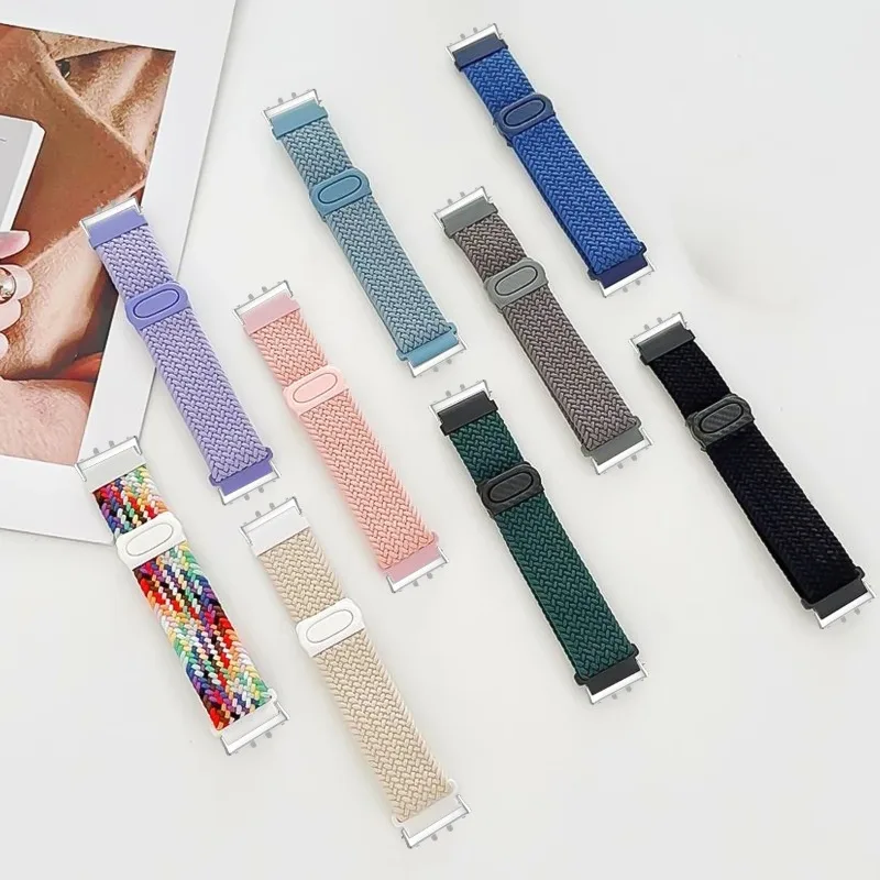 Braided Nylon Adjustable Smartwatch Wristband Bracelet - Universal Fit, Enhanced Comfort and Durability