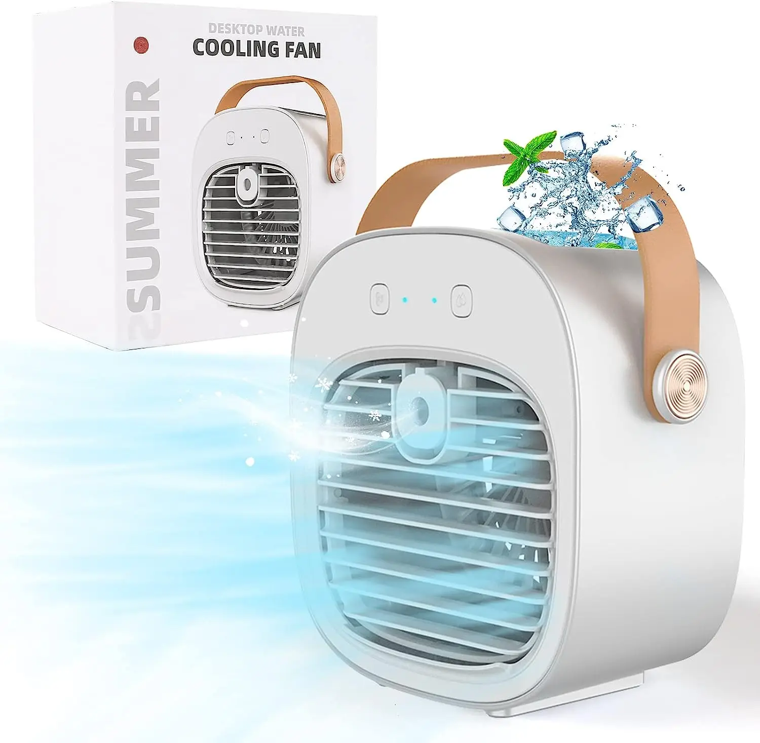 4000mAh Portable Air Conditioner Wireless Air Cooler USB Rechargeable Cooling Fan Mini Air Conditioner For Room Camping Outdoor