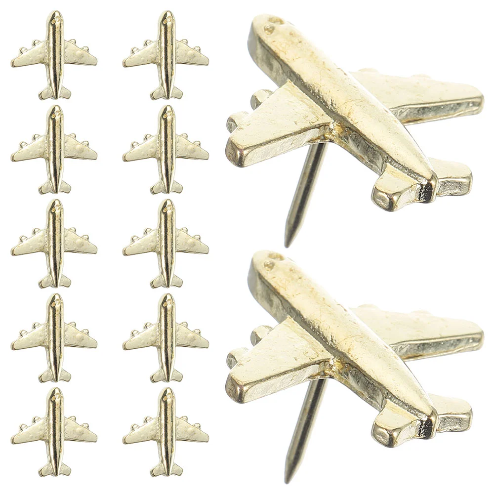 

24 Pcs Thumbtack Decor Bulletin Board Tacks Cork Decorations Metal Push Pin Thumbtacks Airplane