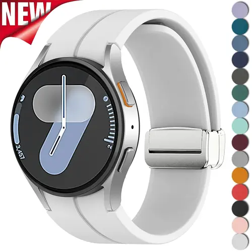 Magnetic Silicone Strap for Samsung Galaxy Watch 7 6 5 4 40mm 44mm 5Pro 45mm Band Bracelet for Galaxy Watch 6 4Classic 43mm 47mm