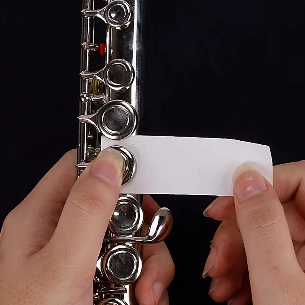 Saxofone Clarinete Botão Papel Absorvente, Folha de cuidados limpos, Botão anti-pegajoso de secagem, Papéis de limpeza