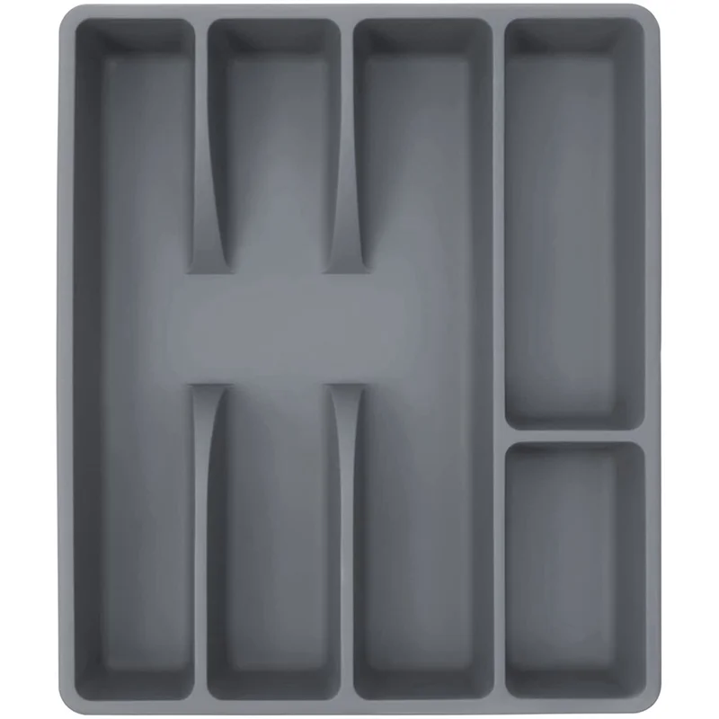 ETRAVEL 6 scomparti portaposate da cucina cassetto organizer utensili cucchiaio forchetta supporto in plastica rack stoviglie vassoio 40 x 32 cm