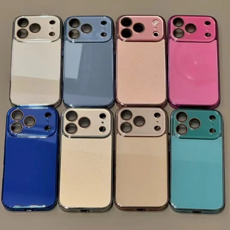 รูปสินค้า เคสกระจกนิรภัยมันเงาสำหรับ iPhone