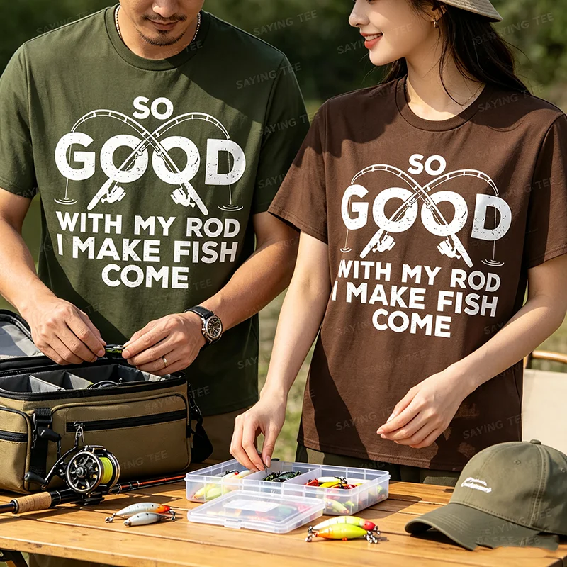 Lustiges Angler-Design für Männer und Frauen, Angler-Fisch-Angel-T-Shirt, Humorvolles, einzigartiges Angler-Geschenk, T-Shirt mit Angler-Sprüchen, Outdoor-Kleidung