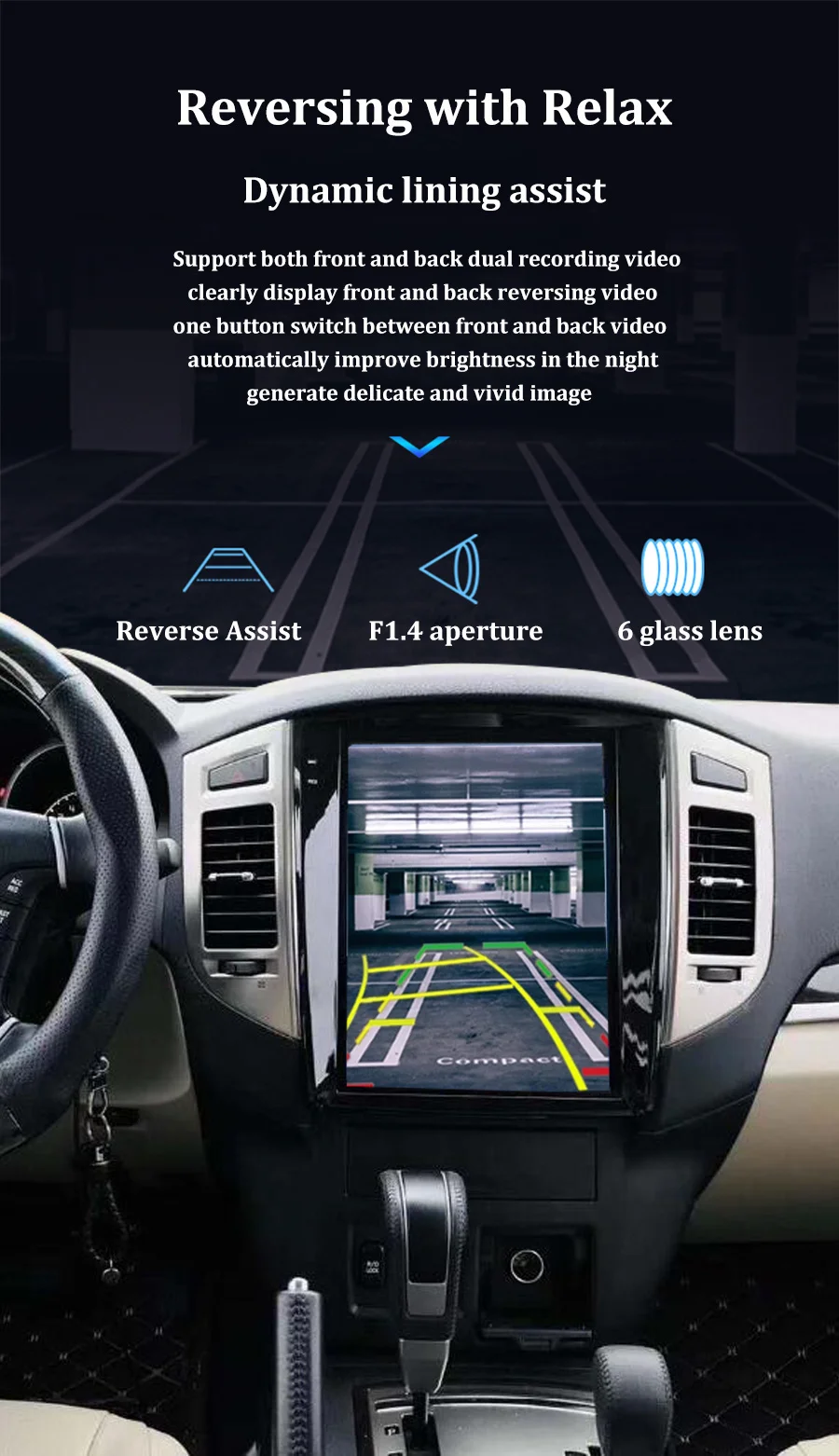 Big Qled Screen Stereo Navigation For Dodge Ram 2019 - 2023 Android Media Video