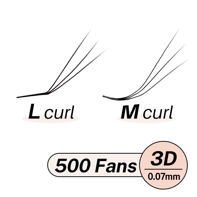 M L curl Loose Premade Volume Fans for Eyelash Extension Promade Fans Prefact Bouquet Eyelashes 3D to 10D Pre Made Loose Fans