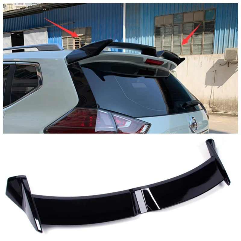 

Fits For Nissan X-Trail 2014-2022 High Quality ABS Paint & ABS Carbon Rear Trunk Lip Roof Spoiler Wing