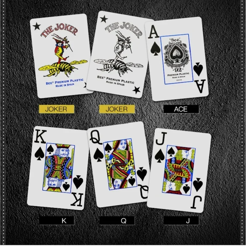 Bee Premium Plastic Playing Cards Jumbo Index Waterproof