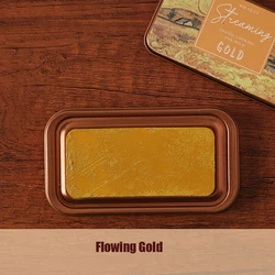 Exquisite Retro Iron Box Solid Color Neutral Inkpad (Gold)