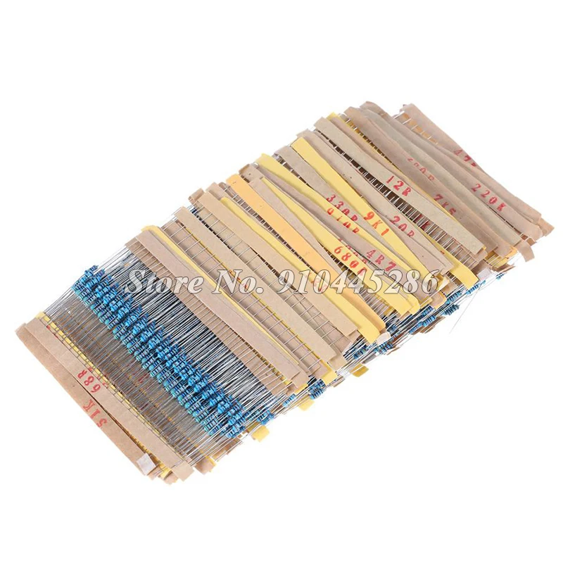 Metal Film Resistor 100PCS 1/4W 1% 100R 220R 1K 1.5K 2.2K 4.7K 10K 22K 47K 100K 100 220 1K5 2K2 4K7 Ohm Resistance Ibuw 1R~22M