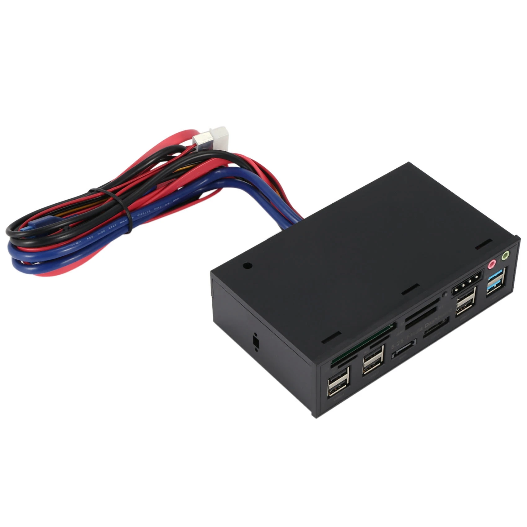 

Multifuntion 5.25" Media Dashboard Card Reader USB 2.0 USB 3.0 20 pin e-SATA SATA Front Panel