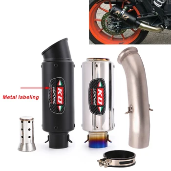 Exhaust Pipe Motorcycle Escape Muffler Mid Link Pipe Connect Tube With DB Killer Modified For DUKE 125 250 390 RC390 2017-2020