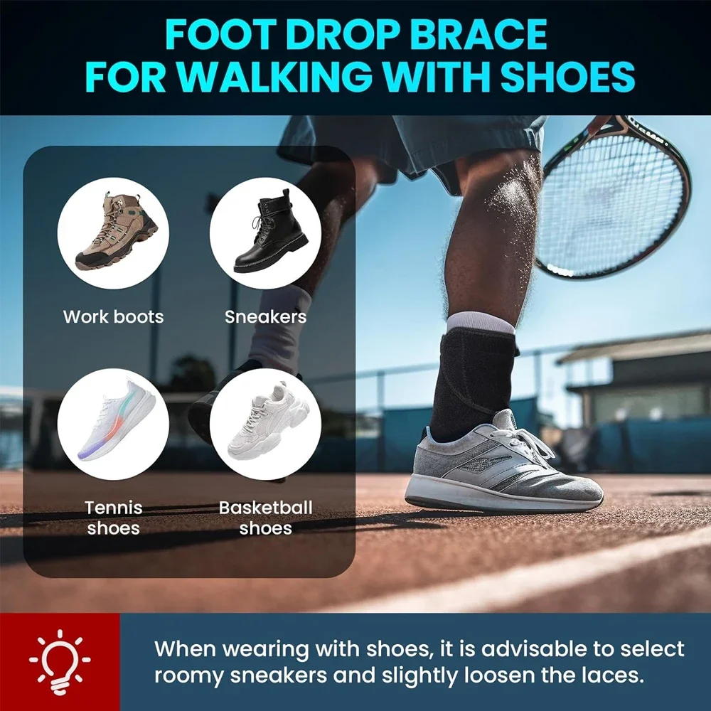 1PC Drop Foot Brace with Arch Support,AFO Ankle Brace for Walking,The Instability of Lower Limbs By Foot Drop,Spinal Cord Injury
