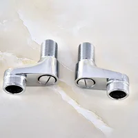 2Pcs Chrome Claw Foot Bathtub Shower Faucet Adjustable Adapter Swing Arms Wall Mount Replacement Part Bathroom Supplies Nba183 2