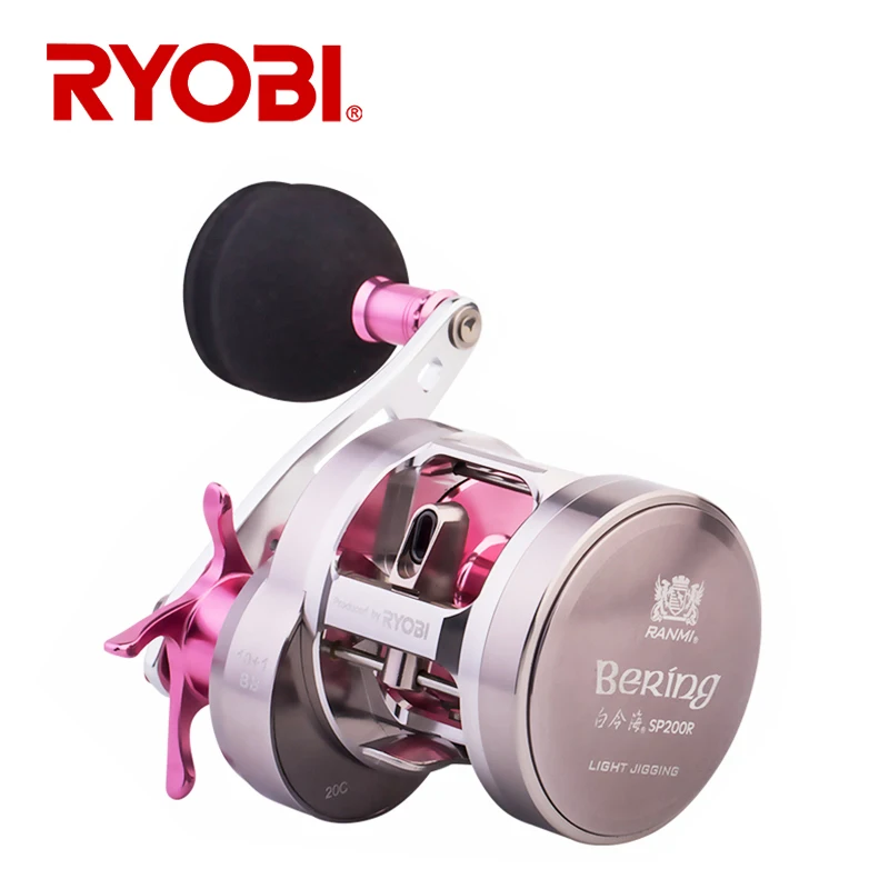 

RYOBI RANMI BERING Slow Jigging Wheel Max Drag 12KG 11BB Metal Boat Saltwater Round Baitcasting Fishing Reel