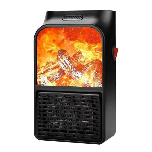 LED display portable, plug-in wall heater mini modern real flame effect fireplace built-in electric heater 1