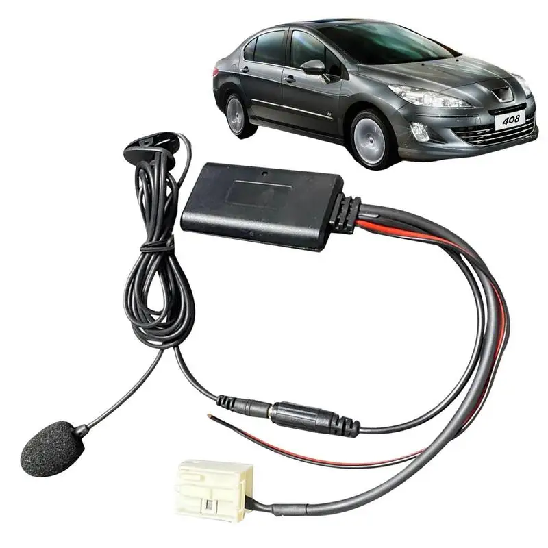 ForPeugeot 207 307 407 308 ForCitroen C2 C3 RD4 12Pin Wireless Module Wireless Radio Stereo Aux Cable Adapter Music Player