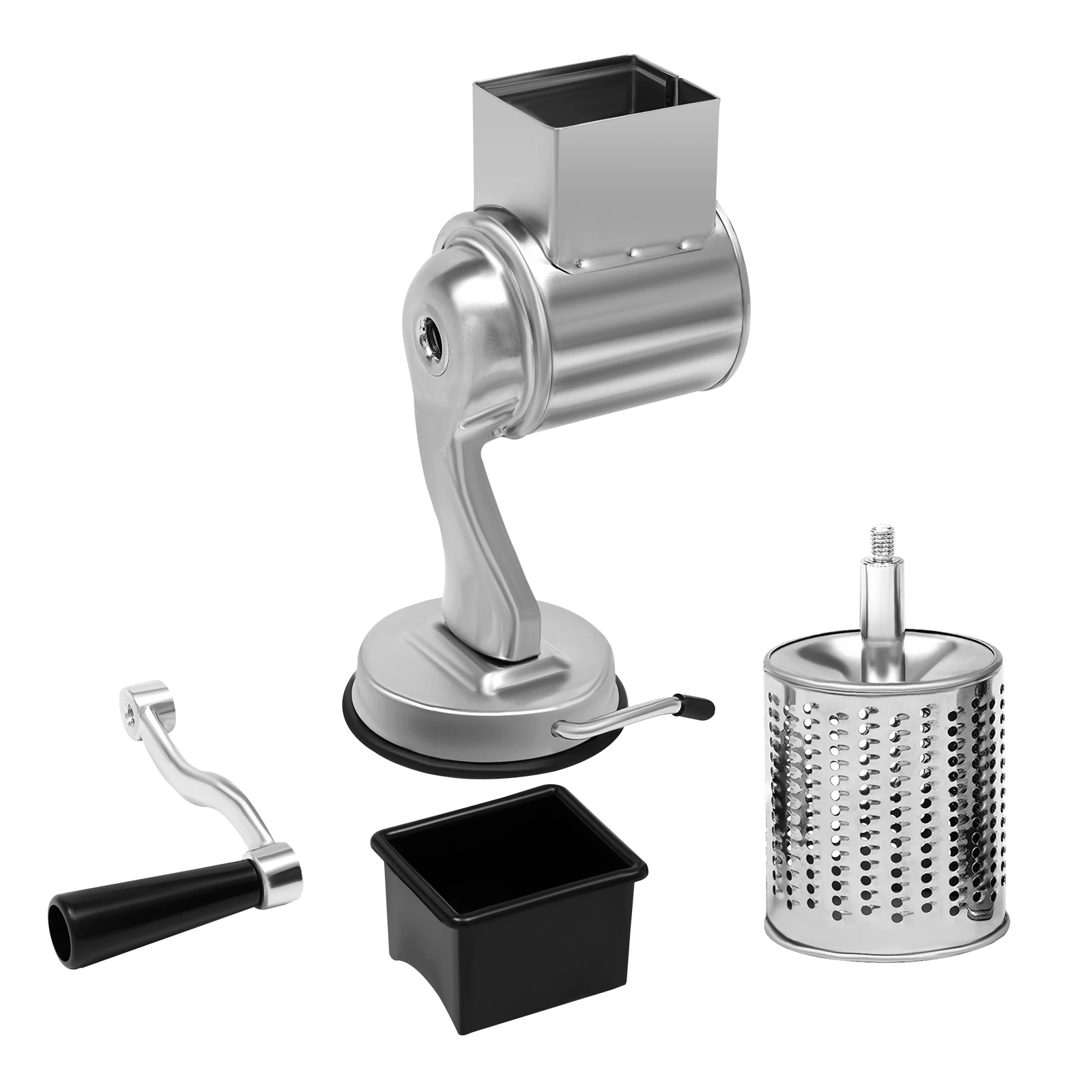 5 Blades Stainless Steel Grinder Kitchen Food Rotary Grater Drum Slicer