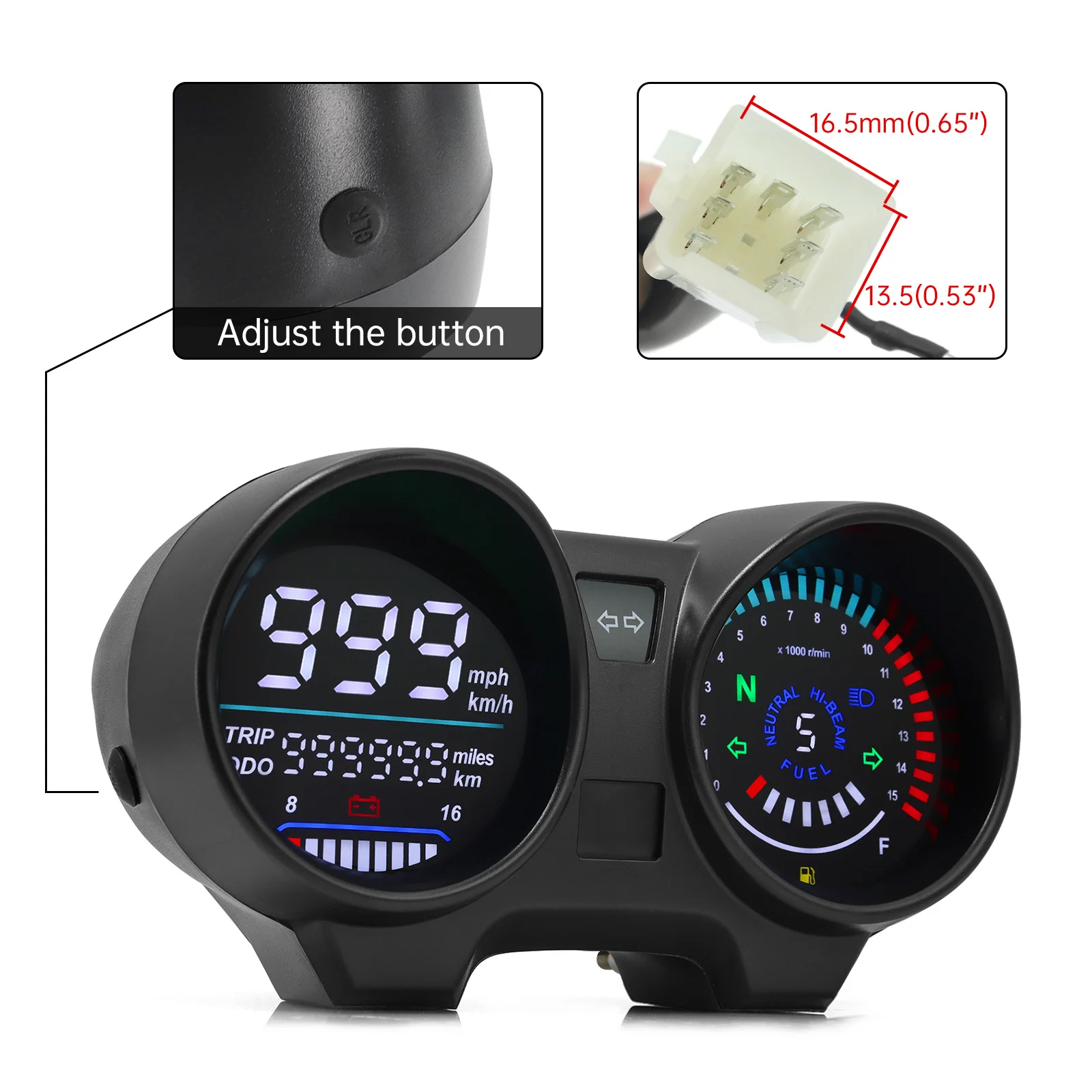 

Newest Digital LED Electronics Motorcycle Temperature Meter Speedometer For Brazil for TITAN for Honda CG150 2004-2009 Fan150