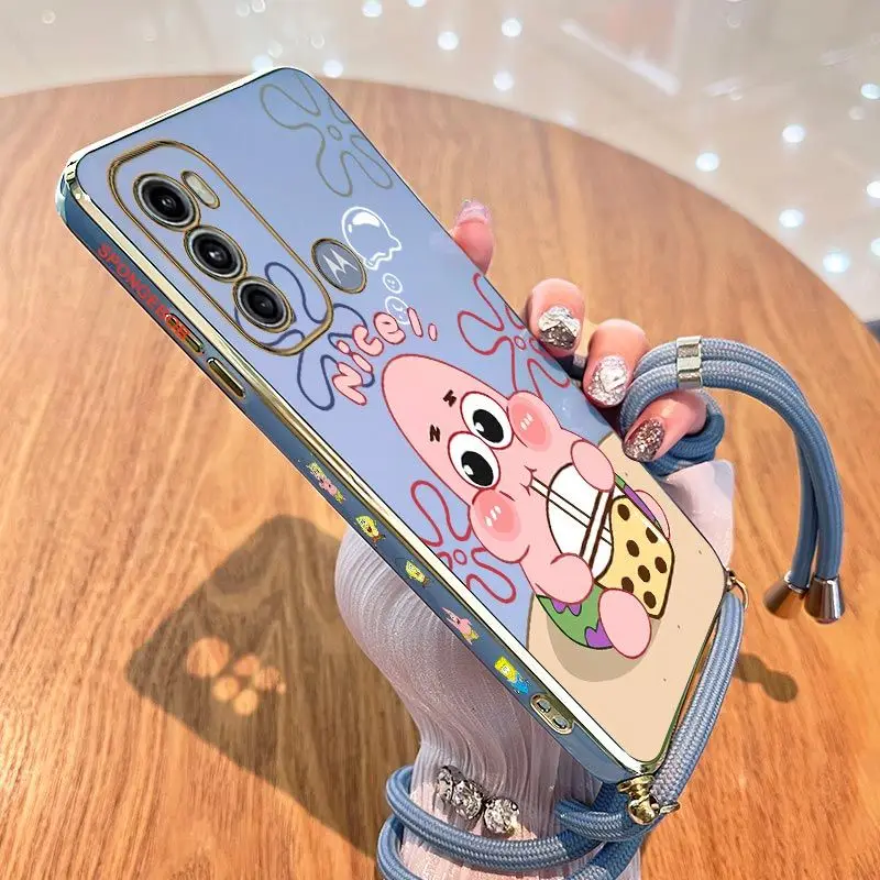 Milk Tea Lanyard Plating Phone Case Cover