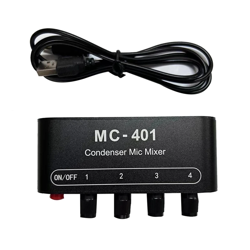 

Stereo Audio 1 Output 4 Input Mic Mixer Extender Board Sound DIY Headphones Amplifier MC-401