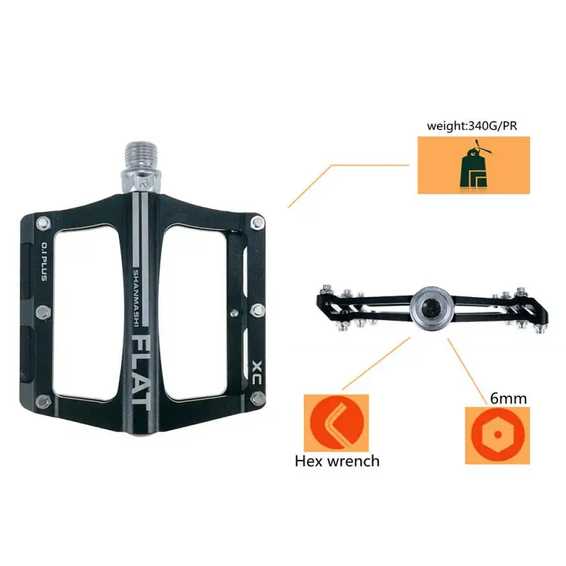 

Three Sealed Bearing Bicycle Pedal Ultralight Aluminum Alloy Nonskid Bike Pedals Cycle Treadle Bicycle Accessories
