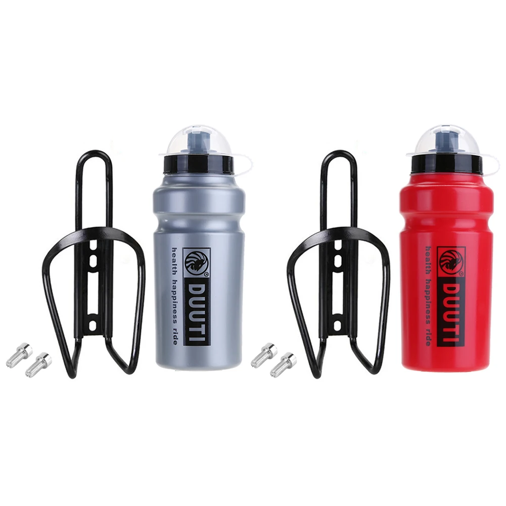 500ml MTB Bike Water Bottle Bottle Holder Aluminum Alloy Cage Rack Mount Screw Cycling Riding Accessories
