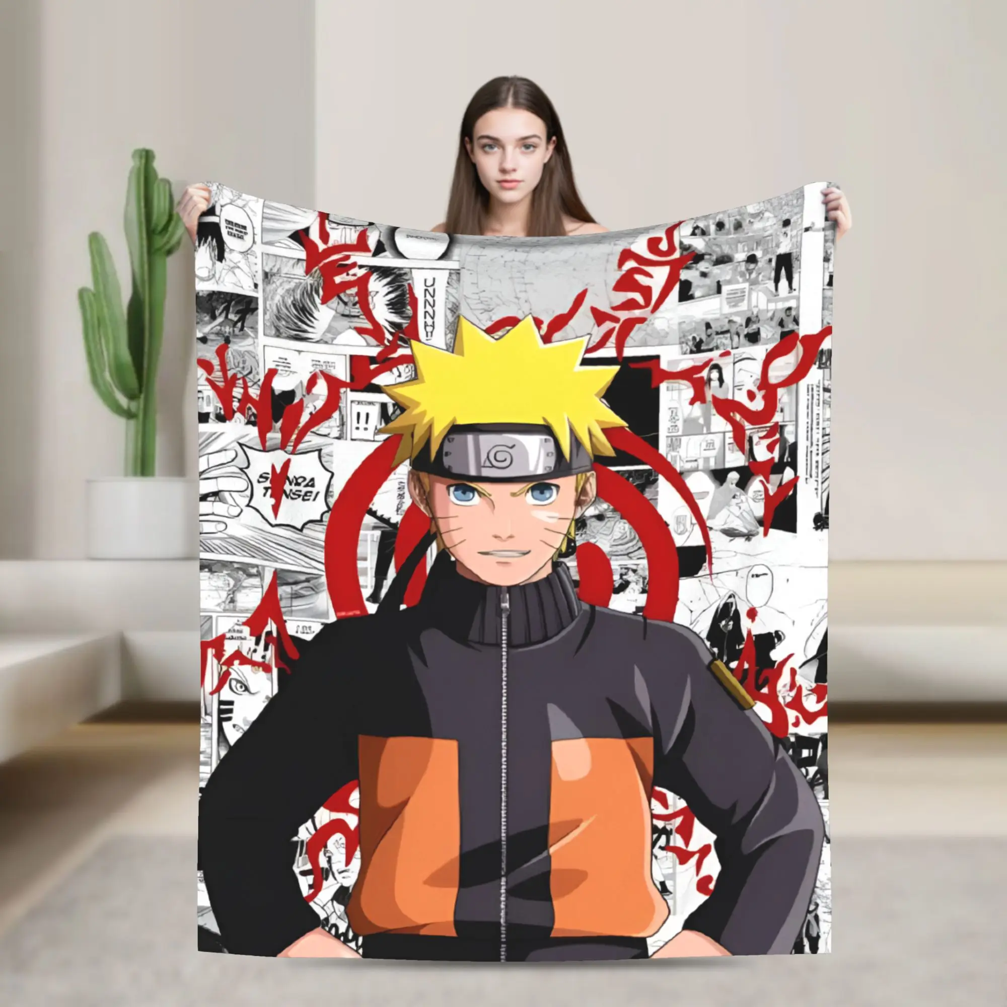Luxurious Naruto Inspired Soft Fleece Blanket - Warm Flannel Manga Throw