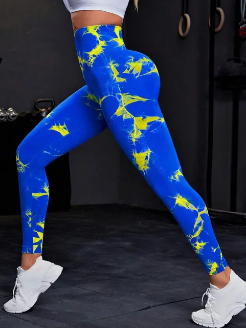 Bright Print Seamless Tie Dye Leggings 15