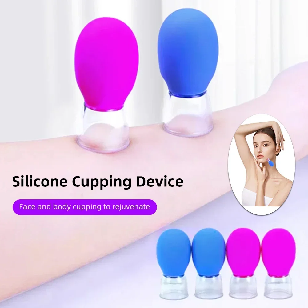 1Pcs Natural Silicone Cupping Massage Cup For Body Fac Neck Eye Massage Vacuum Tank Body Facial Care Anti-aging Beauty Tool 2