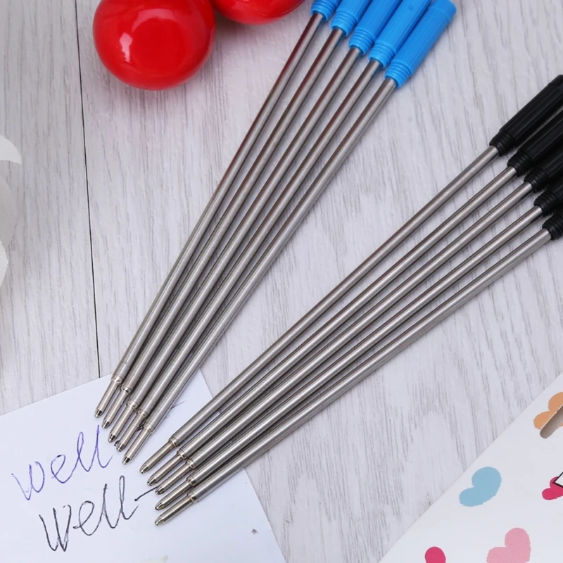 10Pieces Ballpoint Pen Refills Replaceable Smooth Writing Quick Dry Black & Blue Pen Refill for Most Metal Ballpoint Pen 3