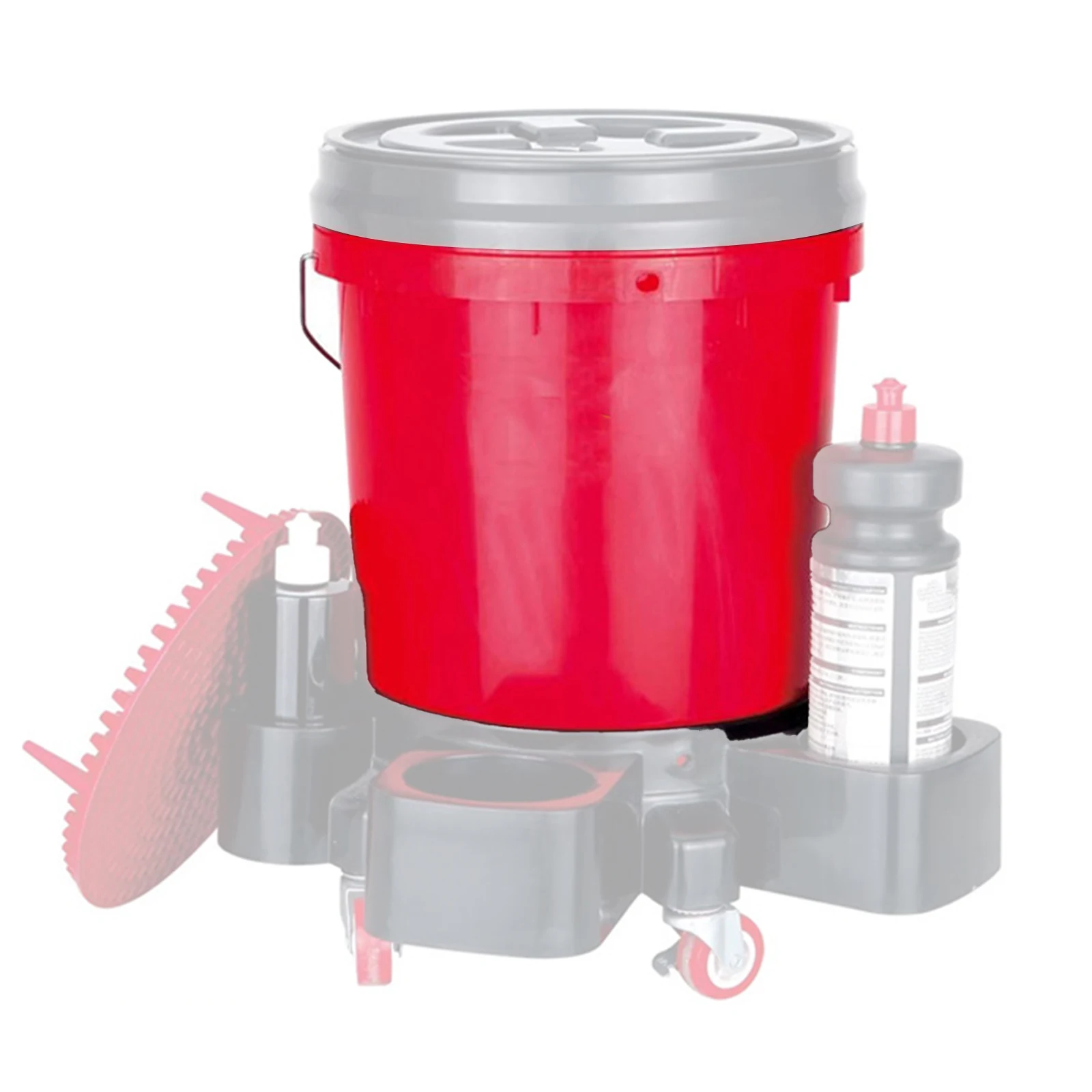 Car Wash Bucket Chair Lid with Tool Rolling Bucket Dolly With Wheels Accessories Car Detailing Holder Heavy Duty car wash bucket rolling bucket dolly