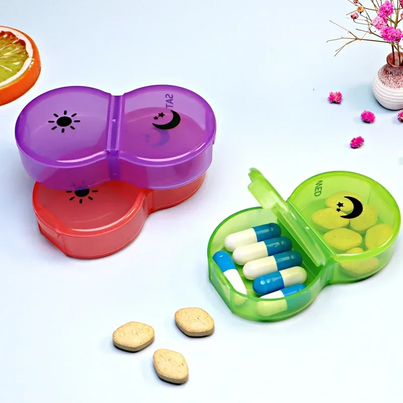 1PC Weekly Pill Case Pillbox 7 Days Medicine Tablet Box Portable Travel Drugs Storage Organizer Secret Compartments Pill Box
