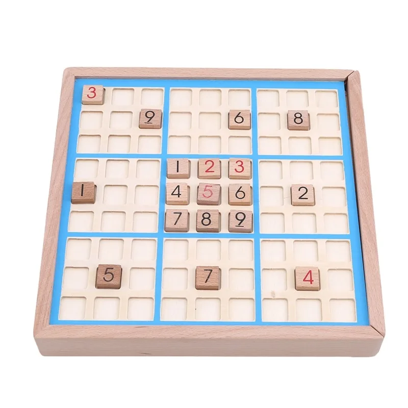 Children Sudoku Chess Beech International Checkers Folding Game Table Toy Gift Learning Education Puzzle Toy
