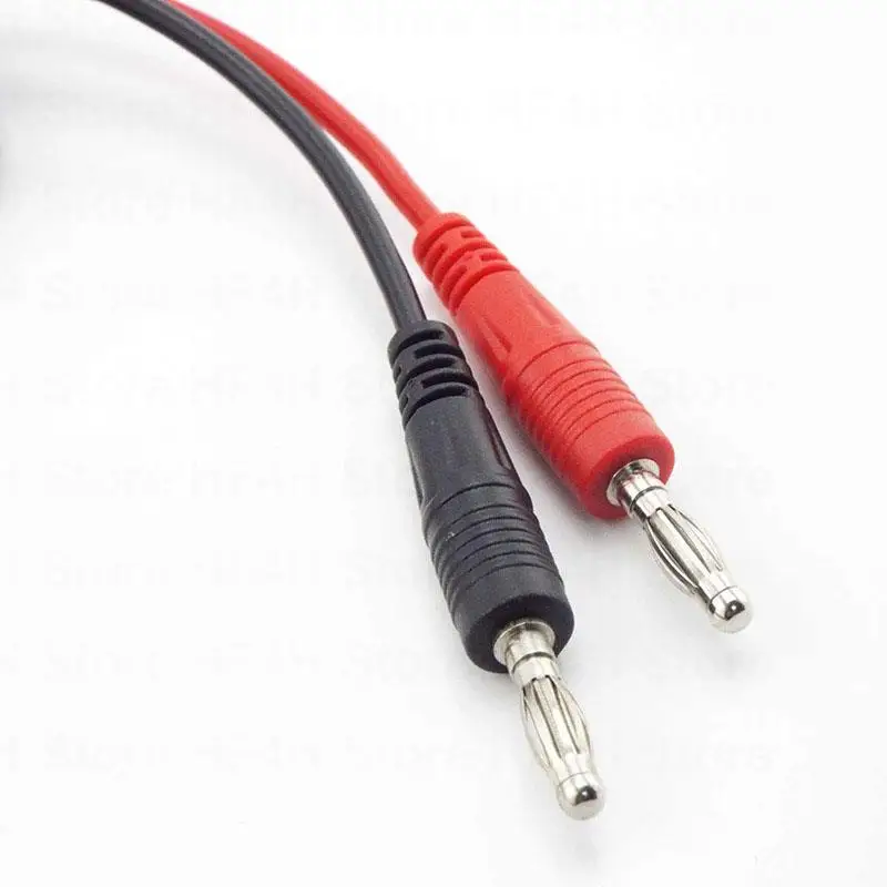 1M Dual Alligator Clip to 4mm Banana Connector Oscilloscope for Test Probe Electrical Cable Red Black Color B4