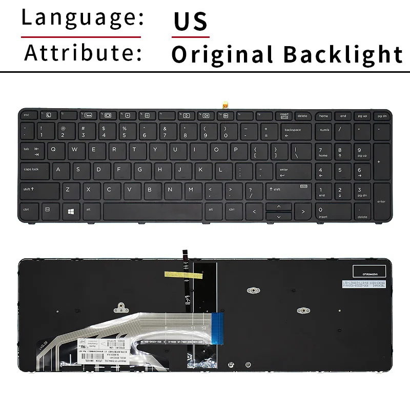 Eua Russa Retroiluminação do Teclado do Portátil para hp Probook 450 g3 g4 455 g3 g4 470 g3 g4 Hstnn-q95c Q03c Sg806502ba 827029 837549031 - Imagem 3
