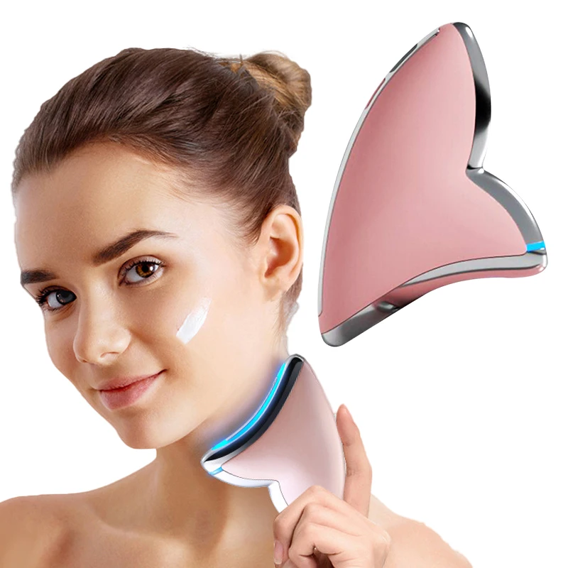 Facial Massager Electric Scraping Board Micro-current Positive And Negative Ion Importer Facial Dredging Neck Protector Portable