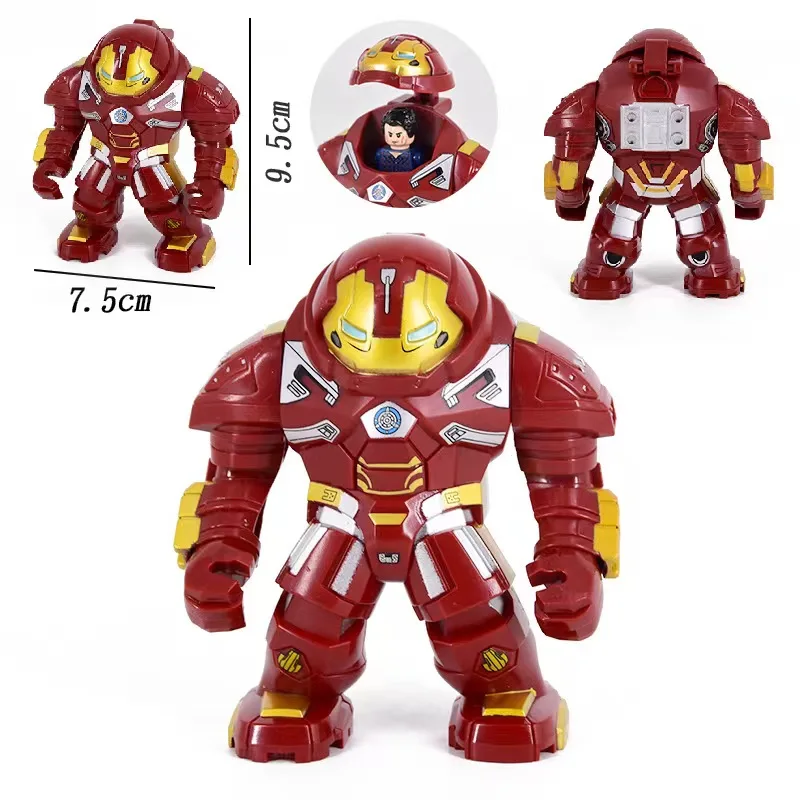 Building block toys, Marvel superheroes, Hulk, Thanos, Venom, assembled movable models, doll city gifts, children's toys - Bilde 6