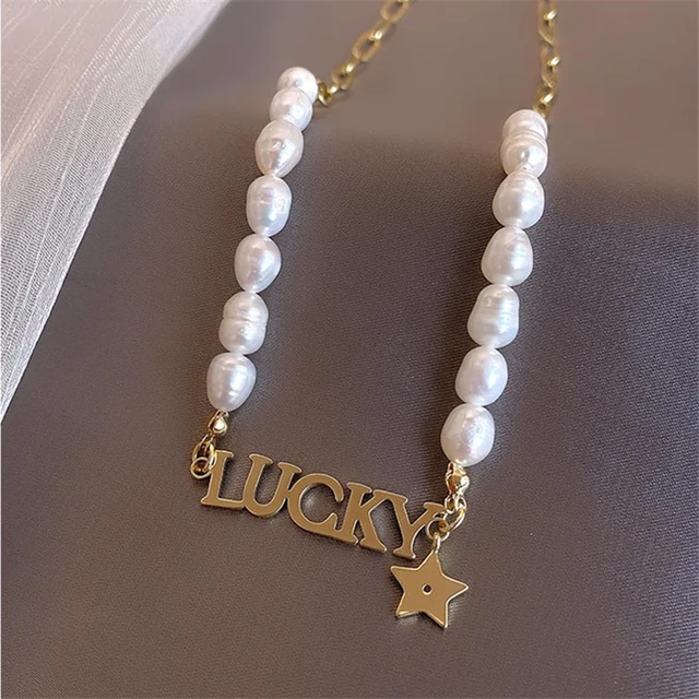 Europe and the United States popular light luxury baroque wind natural pearl necklace, stylish women's necklace temperament J