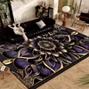 Luxury Golden Floral Carpet Living Room European Home Decoration Sofa Coffee Tables Rugs for Bedroom Non-slip Floor Mat Washable 3