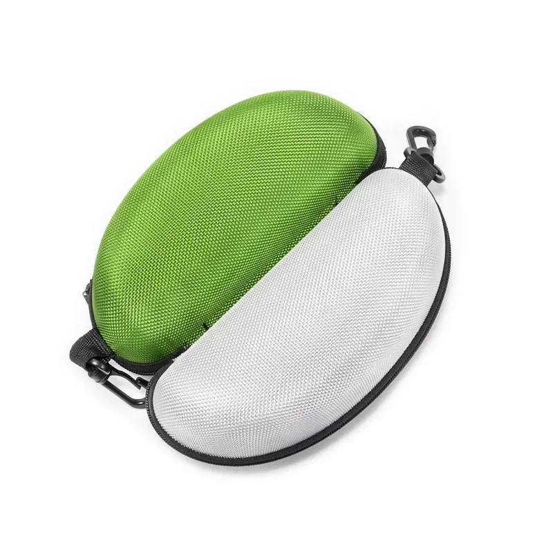 Glasses Case Portable Oxford Cloth Hard EVA Zippered with Carabiner
