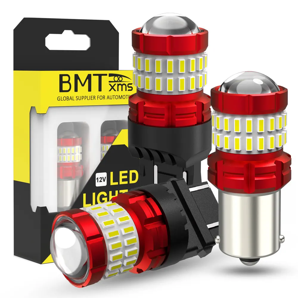 

BMTxms 2x Canbus T10 W5W T20 7443 T25 3157 1156 BA15S 1157 BAY15D LED Interior License Plate Turn Signal Reverse Brake Day Light