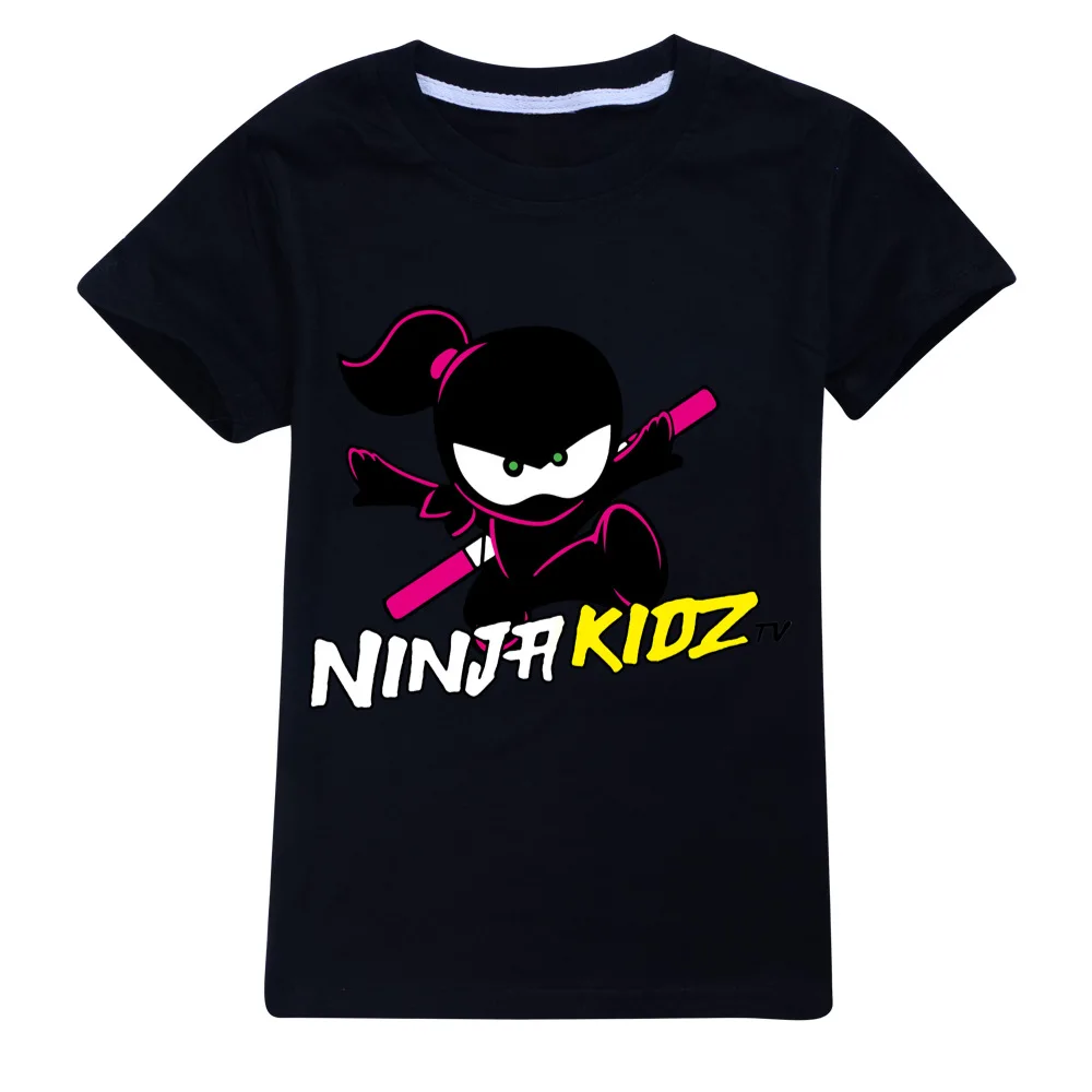 

NINJA KIDZ T Shirt Kids T-Shirts Children Cartoon Casual Clothing Girls Tees Baby Boy Clothes Summer Cotton Kawaii Top