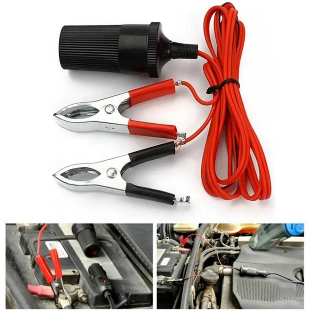 

12V Car Jump Starter Connector Emergency Lead Booster Cable High-reliability Anti-winding Break-proof Battery Clamp Clip