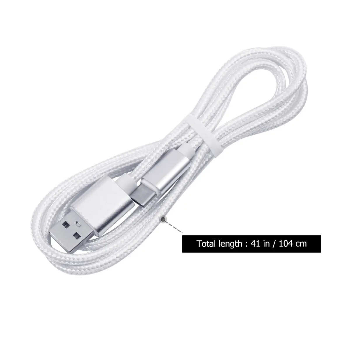 1M 헤비듀티 나일론 브레이드 USB 타입-C 케이블 3A 고속 충전 480Mbps 싱크 USB C 충전 케이블 (S23 15 그레이)