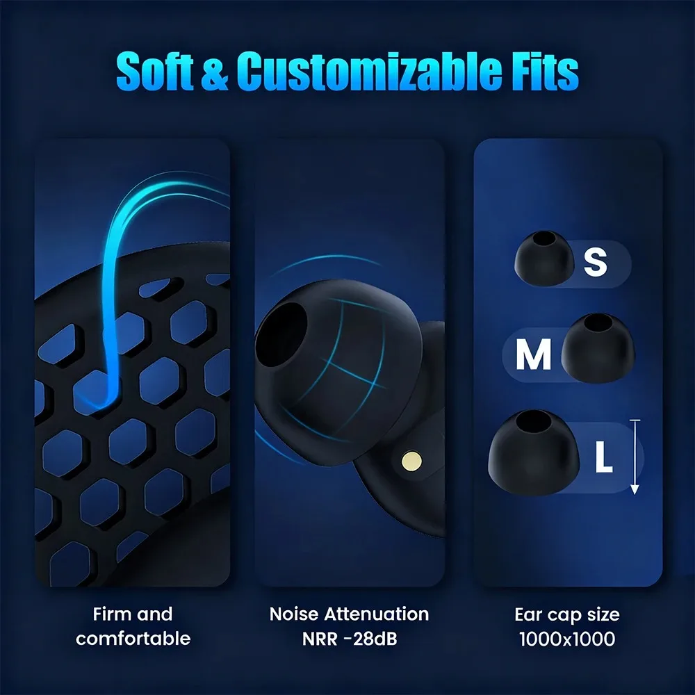Comfortable Noise Blocking Wireless Sleep Earbuds for Side Sleepers