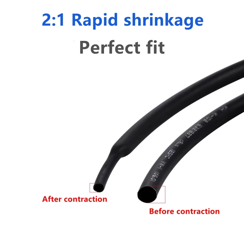 Premium Black Heat Shrink Tubing for Cable Repair and Insulation