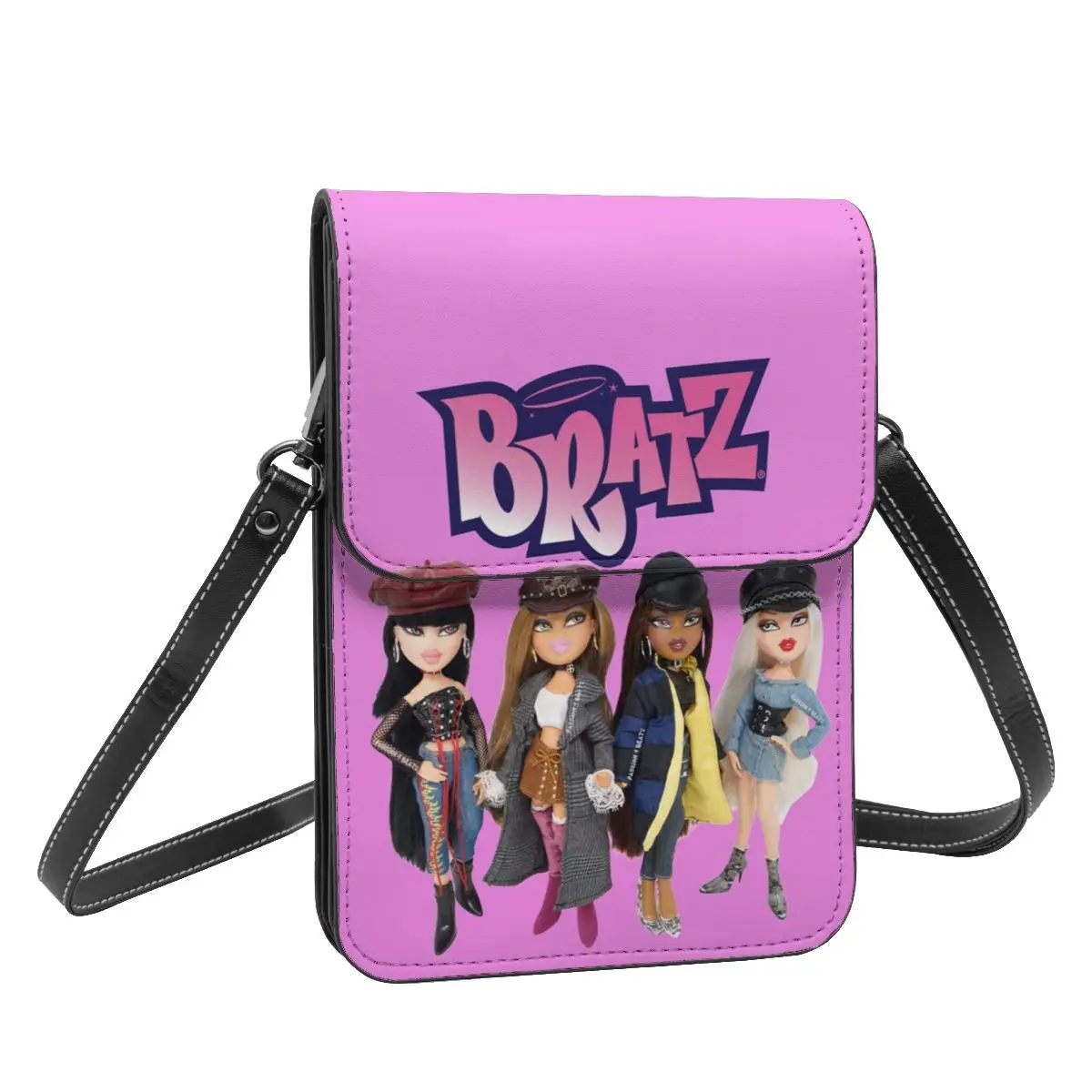 BRATZ QUOTES Iman Shoulder Bag bratz world quote Gift Retro Mobile Phone Bag  Leather Travel Student Bags